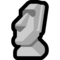 Moai emoji on Microsoft